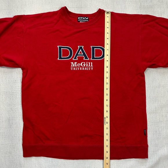 DW Authentic Dad McGill University Red Sweatshirt Size Medium - Picture 9 of 12
